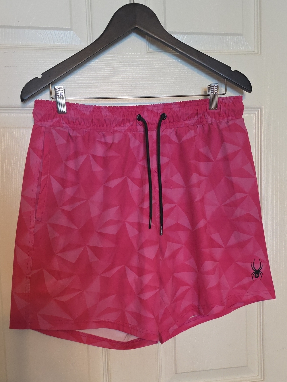 Spyder Hot Pink and Black Athletic Swim Shorts